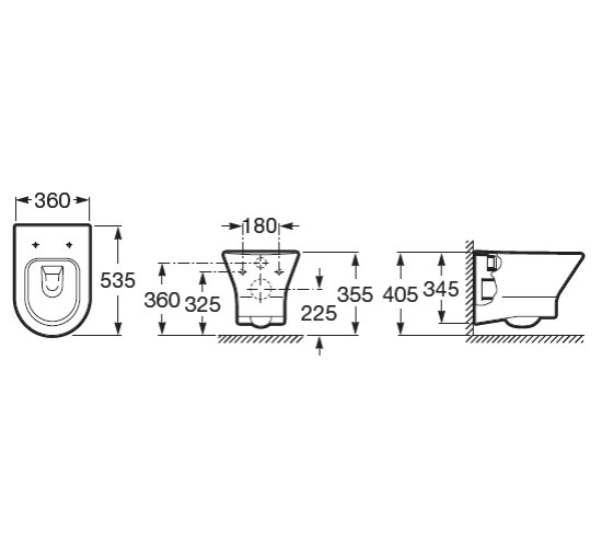 Унитаз подвесной Roca Nexo (A346640000)