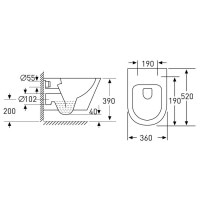 Унитаз подвесной Volle Nemo Rimless без оботковий с сиденьем Slim slow-closing(13-17-316)