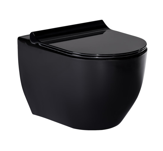 Унитаз подвесной Volle AMADEUS BLACK с сиденьем Slim slow-closing (13-06-055Black)