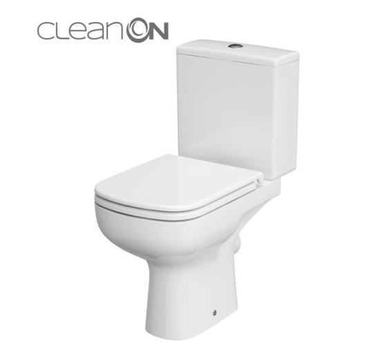 Унитаз-компакт colour 575 011 cleanon 3/5 л с дюропластовым сидением с плавным закрыванием и функцией простого снятия Cersanit