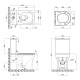 Унитаз-компакт Qtap Aquarius безобидковый с сиденьем Soft-close QT2122C665PW