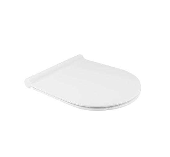 Унитаз-компакт Qtap Aquarius безобидковый с сиденьем Soft-close QT2122C665PW