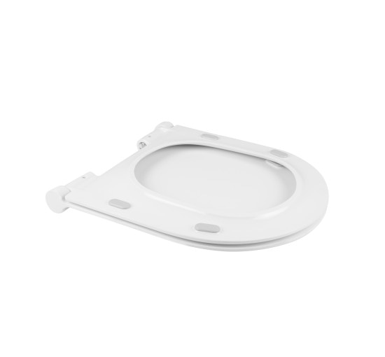 Унитаз-компакт Qtap Aquarius безобидковый с сиденьем Soft-close QT2122C665PW