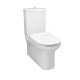 Унитаз-компакт Qtap Aquarius безобидковый с сиденьем Soft-close QT2122C665PW