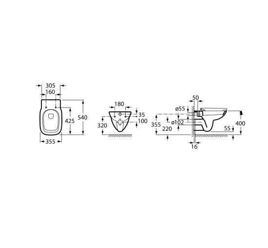 Унітаз підвісний Roca Debba Rimless (A34699L000)