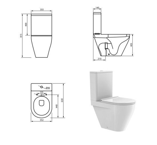 Компакт DEVIT LAGUNA 3010110 Clean Pro з кришкою soft-close quick-fix