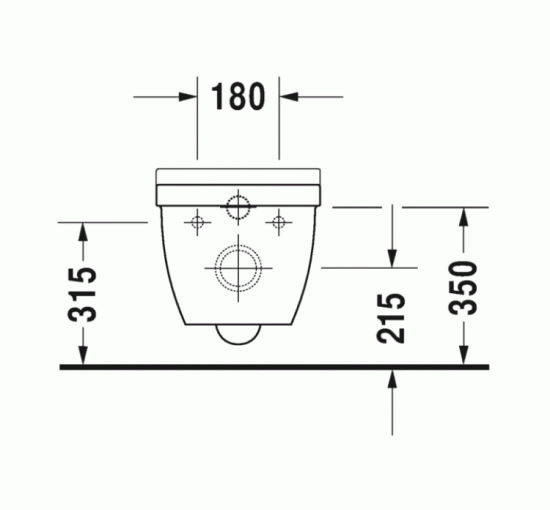 Унитаз подвесной Duravit STARCK 3 Rimless 54х36 см с креплением (2527092000) HygieneGlaze