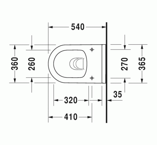 Унитаз подвесной Duravit STARCK 3 Rimless 54х36 см с креплением (2527092000) HygieneGlaze