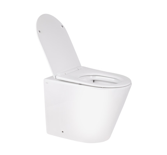 Унітаз підлоговий Qtap Swan безобідковий з сідінням Soft-close QT16223178W