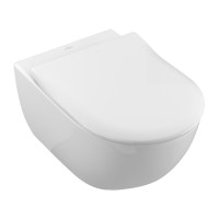 Унитаз подвесной Villeroy & Boch SUBWAY 2.0 ViFresh с технологией DirectFlush с крышкой SlimSeat с функцией Quick Release и Soft Closing (5614A101+9M78S101)