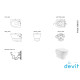 Подвесной унитаз DEVIT Fresh 3120121 безобедочный + крышка тонкая soft-close, quickfix