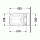 Унітаз підвісний Duravit DURASTYLE Rimless 62х37 см для SensoWash (2542592000) HygieneGlaze