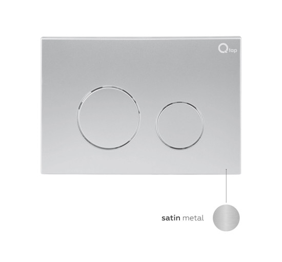 Набор Qtap инсталляция 3 в 1 Nest QT0133M425 с панелью смыва круглой QT0111M11111SAT + унитаз с сиденьем Crow QT05335170W