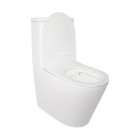 Унітаз-компакт Qtap Stork безобідковий з сідінням Soft-close QT15222178W