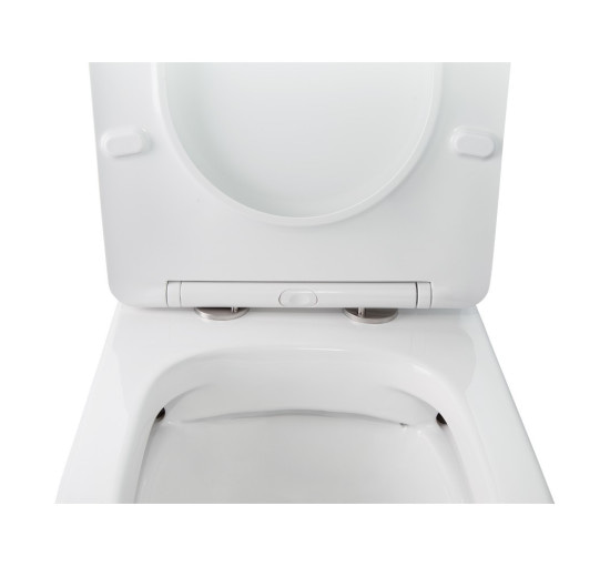 Унітаз-компакт Qtap Stork безобідковий з сідінням Soft-close QT15222178W