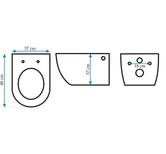 унітаз Carlo Mini Rimless 48x37 white + сидіння дюропласт soft-close (REA-C6200)