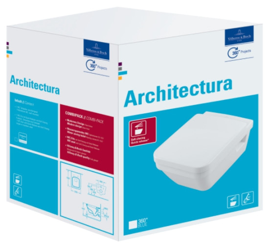 Унитаз подвесной Villeroy & Boch Omnia Architectura Direct Flush с крышкой soft-close (5685HR01)