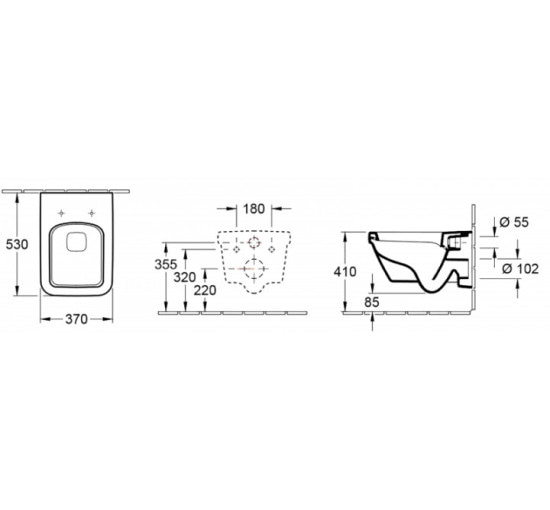 Унитаз подвесной Villeroy & Boch Omnia Architectura Direct Flush с крышкой soft-close (5685HR01)