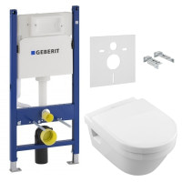 Комплект Унитаз подвесной Villeroy & Boch ARCHITECTURA с сиденьем Slow closing + инсталляция Geberit Duofix (5684HR01+458.126.00.1)