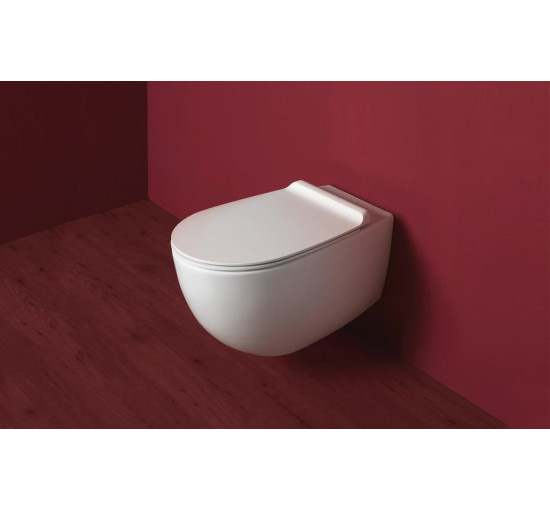 Унитаз подвесной Vignoni Rimless VI 18 F85 (VI18WM-F85) White mat, SIMAS