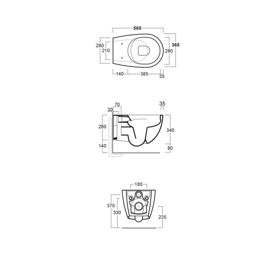 Унітаз підвісний Vignoni Rimless VI 18 F85 (VI18WM-F85) White mat, SIMAS