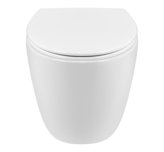 Унитаз подвесной Qtap Leo безобідковий с сиденьем Soft-close QT11331002ERW
