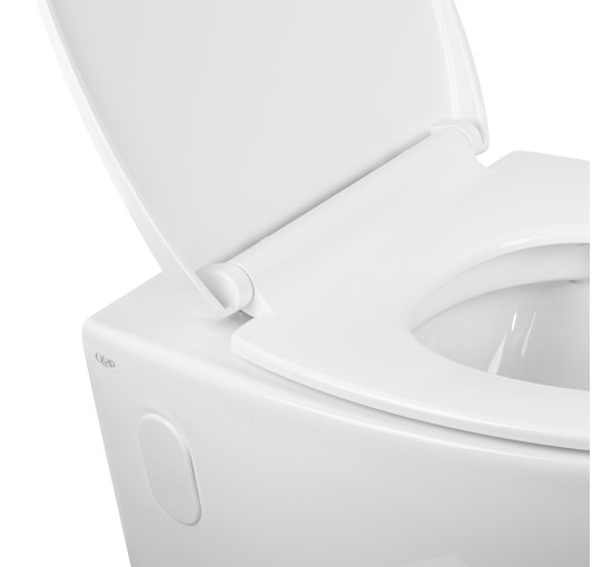 Унитаз подвесной Qtap Leo безобідковий с сиденьем Soft-close QT11331002ERW