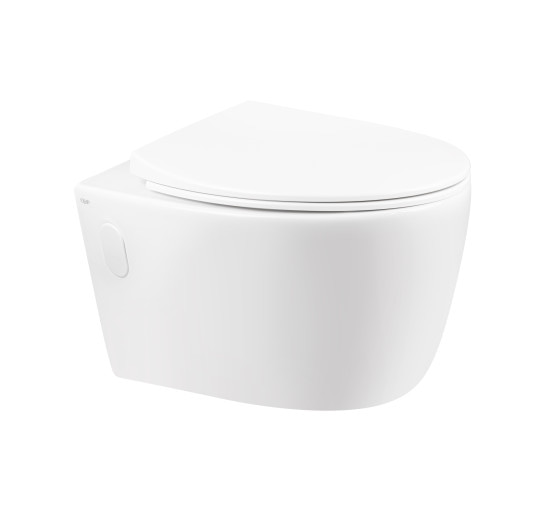 Унитаз подвесной Qtap Leo безобідковий с сиденьем Soft-close QT11331002ERW