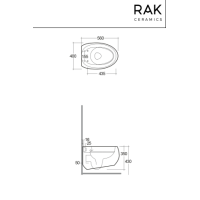 Унитаз подвесной RAK Ceramics CLOUD Rimless белый матовый CLOWC1446500A