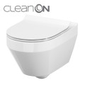 Сет b216 подвесной унитаз crea cleanon овальный с дюропластовым сиденьем slim с плавным закрыванием и функцией простого снятия Cersanit