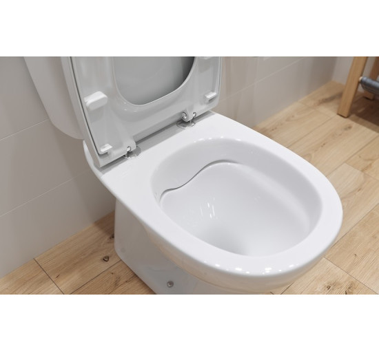 Компакт Cersanit ARTECO 010 new cleanon 3/5 л з вільнопадаючим антибактеріальним сидінням з поліпропілену