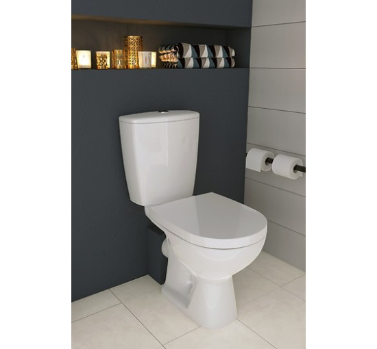 Компакт Cersanit ARTECO 010 new cleanon 3/5 л з вільнопадаючим антибактеріальним сидінням з поліпропілену