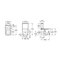 Чаша напольного унитаза Roca Inspira Rimless (A342536000)