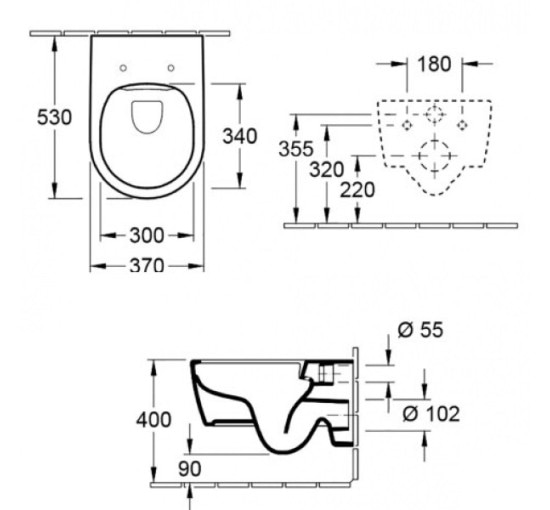 Унитаз подвесной Villeroy & Boch AVENTO Direct Flush с крышкой soft-close (5656HR01)