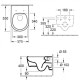 Унитаз подвесной Villeroy & Boch AVENTO Direct Flush с крышкой soft-close (5656HR01)