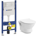 Комплект Volle FIESTA RIM унитаз подвесной с сиденье SLIM slow-closing + инсталляции Geberit Duofix, Н112, 12 см(UP100)без кнопки(13-77-034+458.126.00.1)