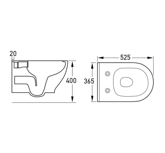 Унитаз подвесной Volle Oliva Rimless без оботковий с сиденьем Slim slow-closing(13-45-165)