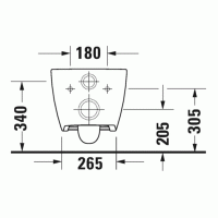 Унитаз подвесной Duravit VIU Rimless 57х37 см с креплением (2511092000) HygieneGlaze