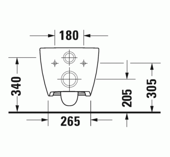 Унітаз підвісний Duravit VIU Rimless 57х37 см з кріпленням (2511092000) HygieneGlaze