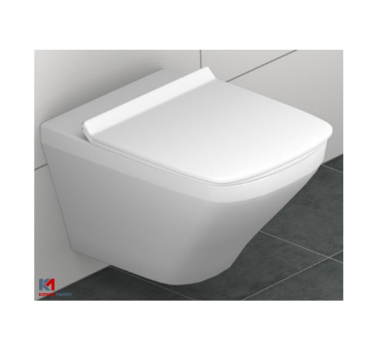 Сидіння на унітаз Duravit DURASTYLE з функцією SoftClosing (повільнопадаюче) + петлі хромовані (0063790000)