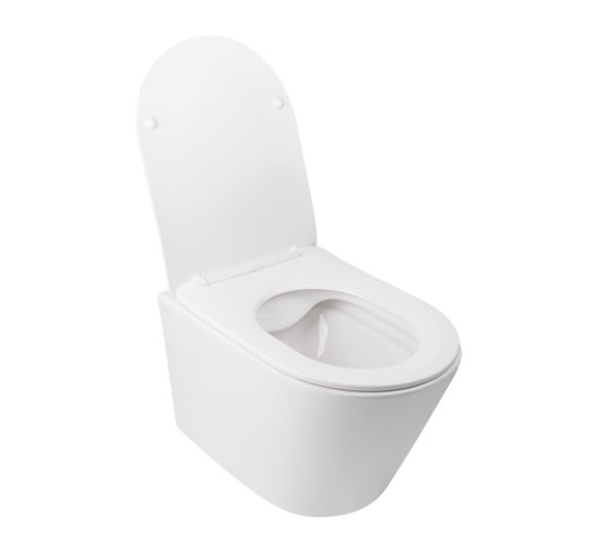 Унитаз подвесной Qtap Swan безободковый с сиденьем Soft-close QT16335178W