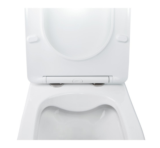 Унитаз подвесной Qtap Swan безободковый с сиденьем Soft-close QT16335178W