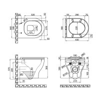 Унитаз подвесной Qtap Aries безобидковый с сиденьем Soft-close QT0333063ERW