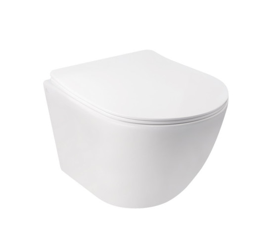 Набор Qtap инсталляция 3 в 1 Nest QT0133M425 с панелью смыва квадратной QT0111M06028CRM + унитаз с сиденьем Jay QT07335176W