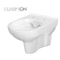 Унитаз подвесной без ободковий Cersanit City CleanOn с сидений Slim Soft Close дюропласт K701-143