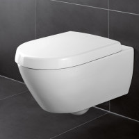 Унітаз підвісний Villeroy & Boch AVENTO Direct Flush Ceramic Plus з кришкою soft-close (5656HRR1)