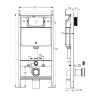 Комплект Унитаз подвесной Villeroy & Boch ARCHITECTURA с крышкой SlimSeat + установка VOLLE (4694R001+9M70S101+212010)