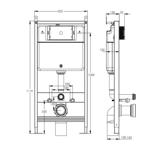 Комплект Унитаз подвесной Villeroy & Boch ARCHITECTURA с крышкой SlimSeat + установка VOLLE (4694R001+9M70S101+212010)