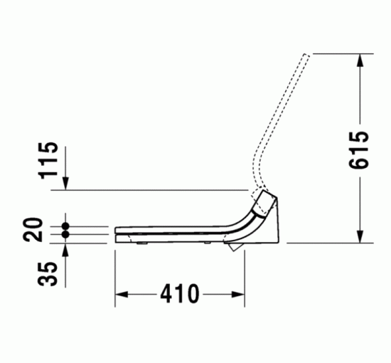 Сидіння на унітаз з душем та ПДУ Duravit SensoWash Starck "C" (610200002000300) для DuraStyle