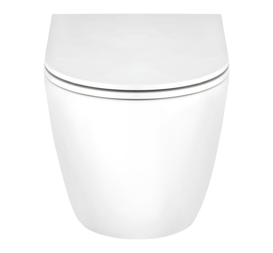 Унитаз подвесной Qtap Scorpio безобідковий с сиденьем Soft-close QT1433053ERW